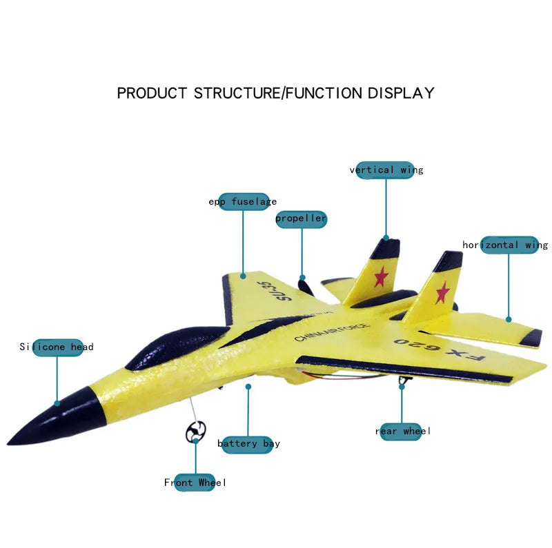 🟡RC Plane SU-35 Yellow